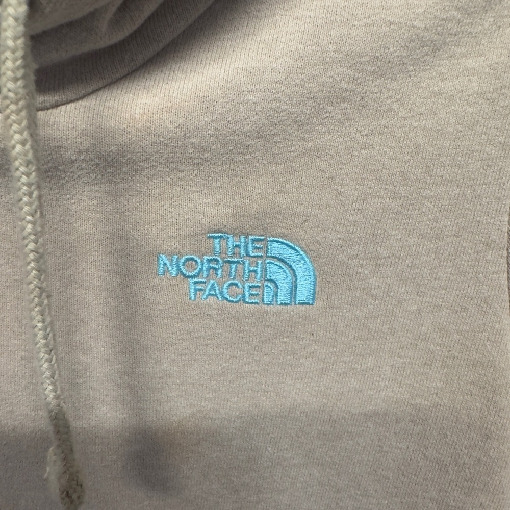 The North Face Hoodie Pullover Womens XS Tan Light Blue Gorpcore Outdoors - Picture 2 of 6